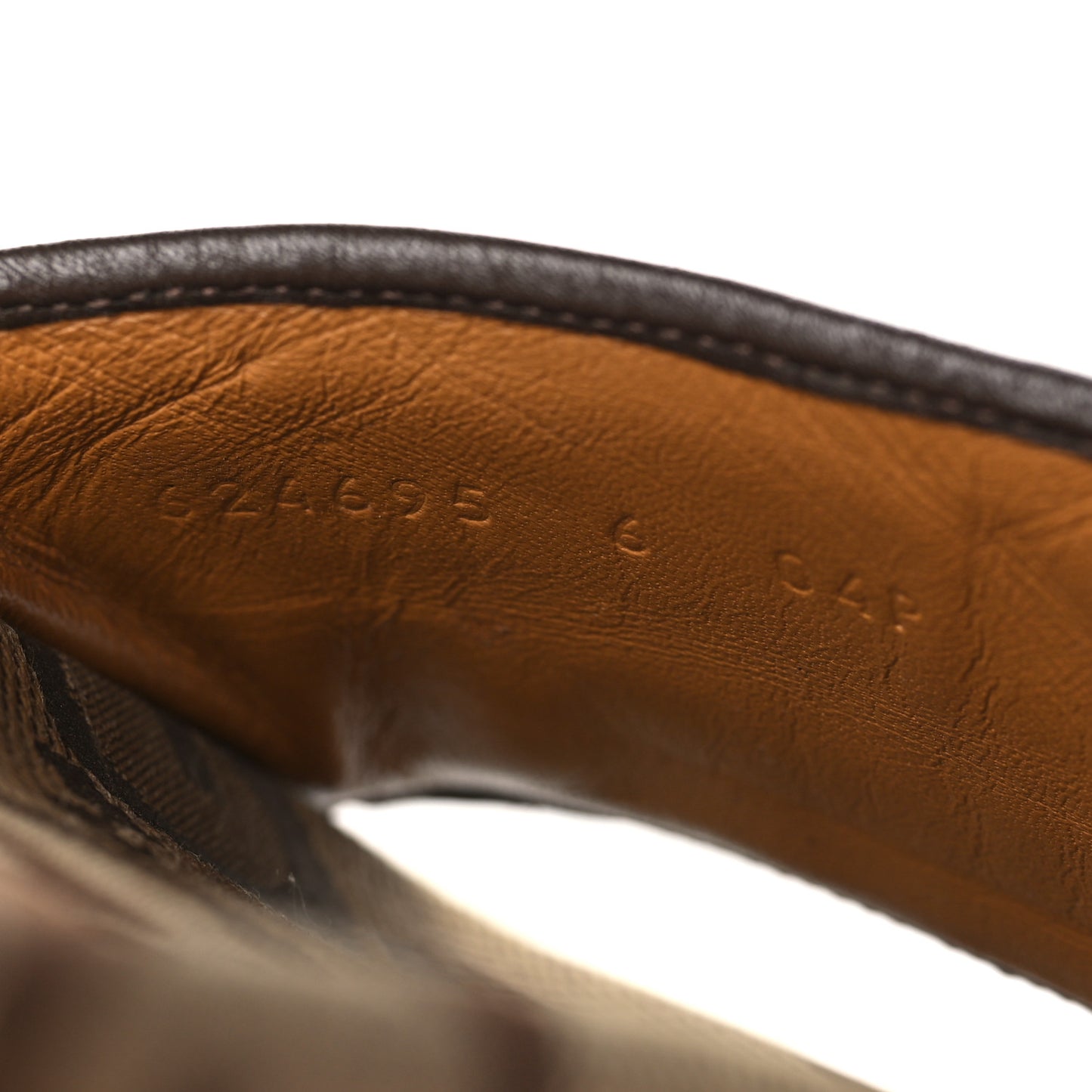 Monogram Jumbo GG Mens Slide Sandals 6 Camel Ebony