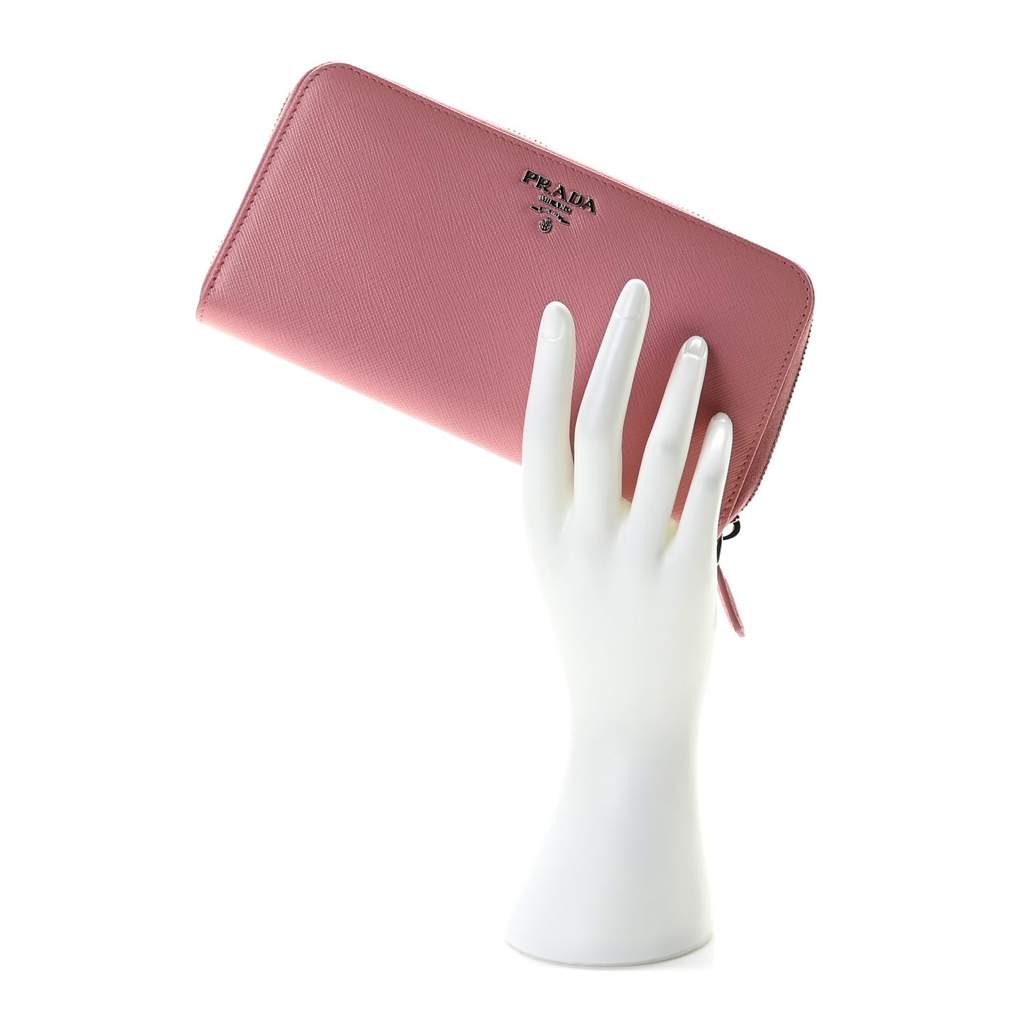 Saffiano Colour Zip Around Wallet Petalo Fuoco