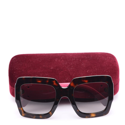 Gucci Square Frame GG0102S Sunglasses Glitter Pink 9 of 9