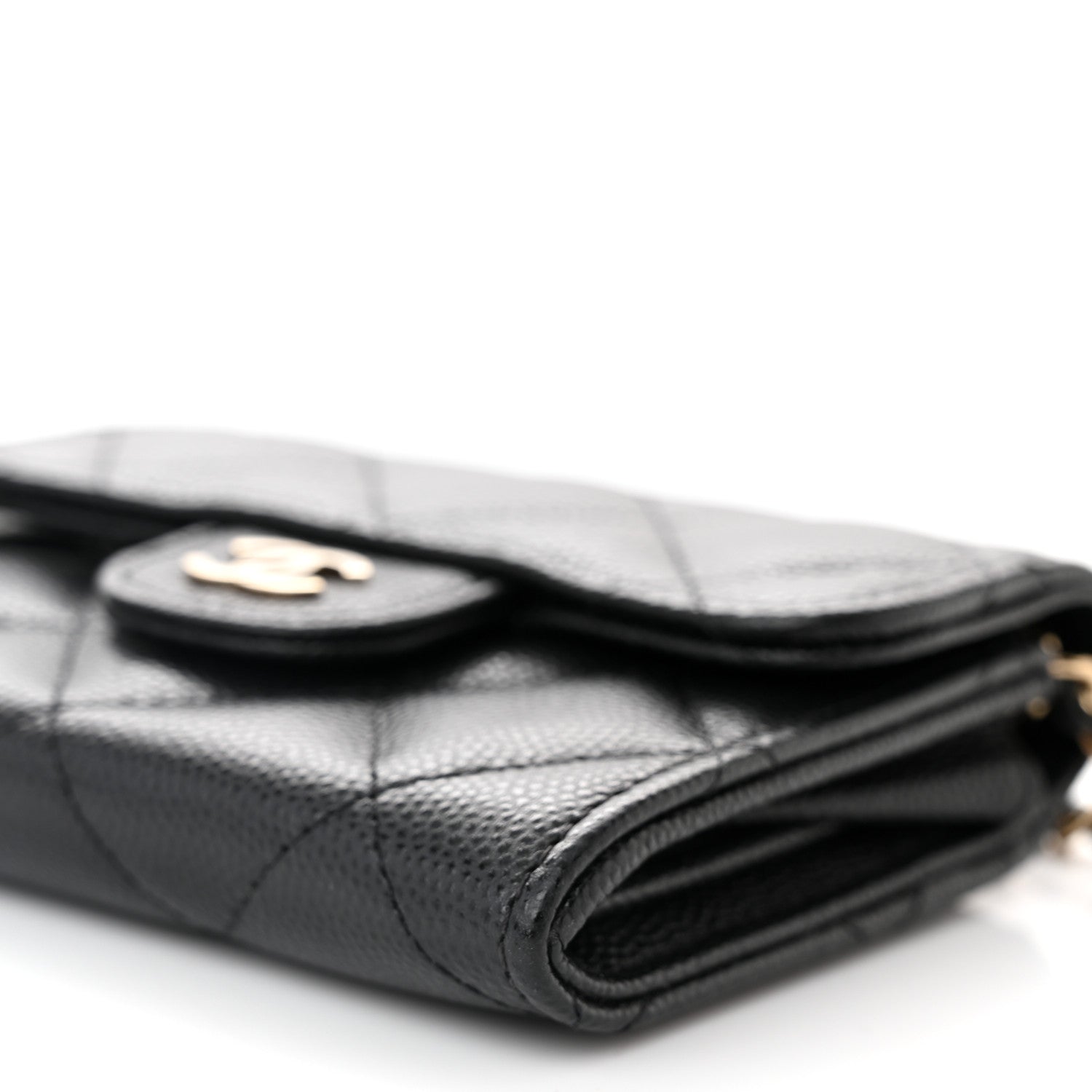 Chanel Caviar Quilted Flap Card Holder On Chain Black 11 of 13