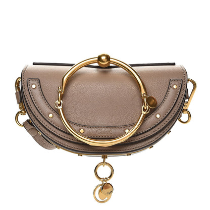 Chloe Calfskin Small Nile Bracelet Minaudiere Bag Motty Grey 1 of 9