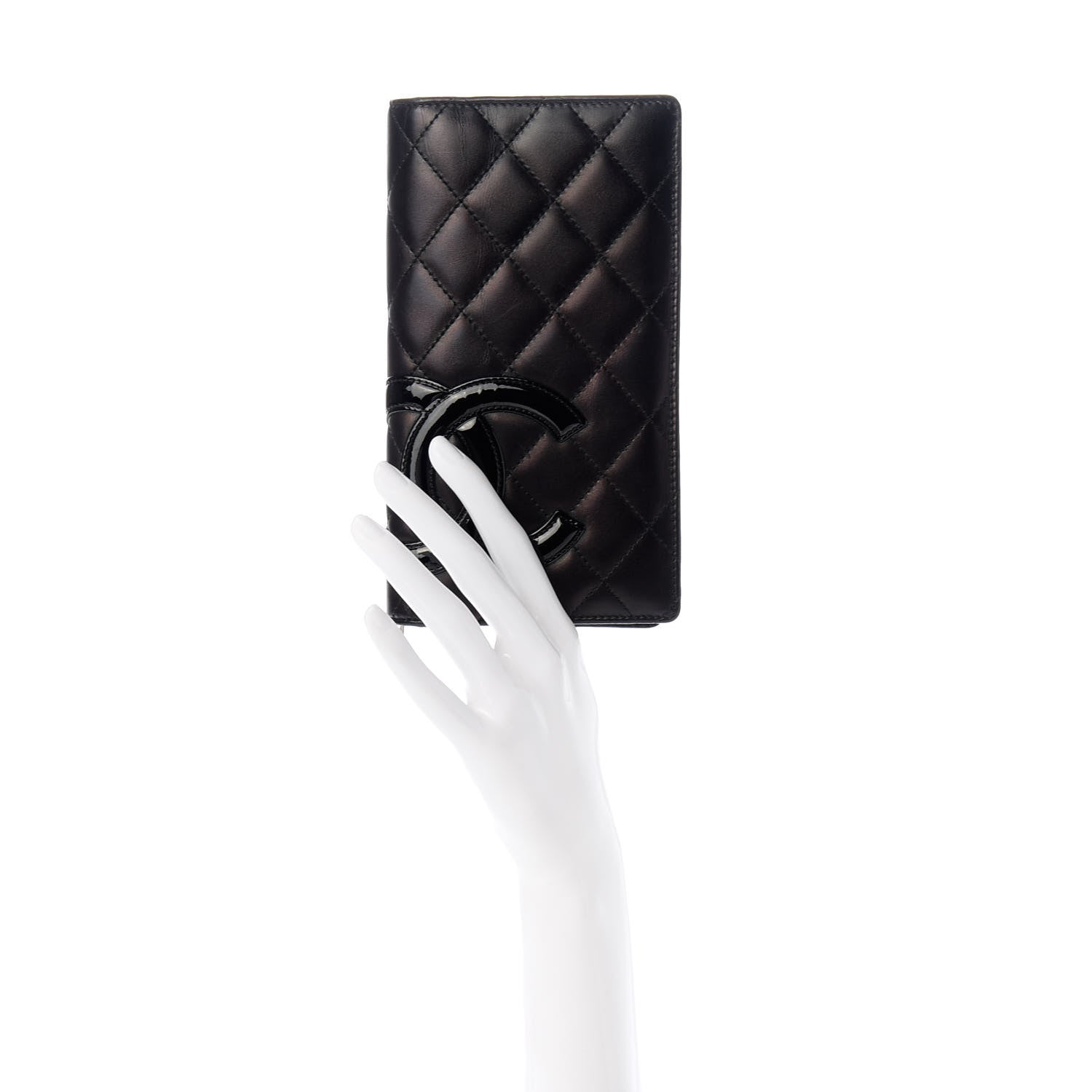 Chanel Calfskin Quilted Cambon Yen Wallet Black 2 of 8