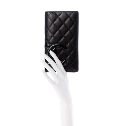 Chanel Calfskin Quilted Cambon Yen Wallet Black 2 of 8