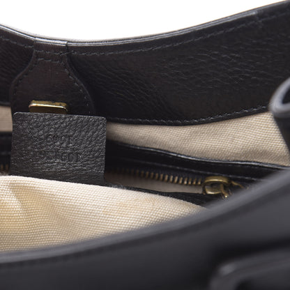 Gucci Calfskin Bamboo Handle Tote Black 7 of 11