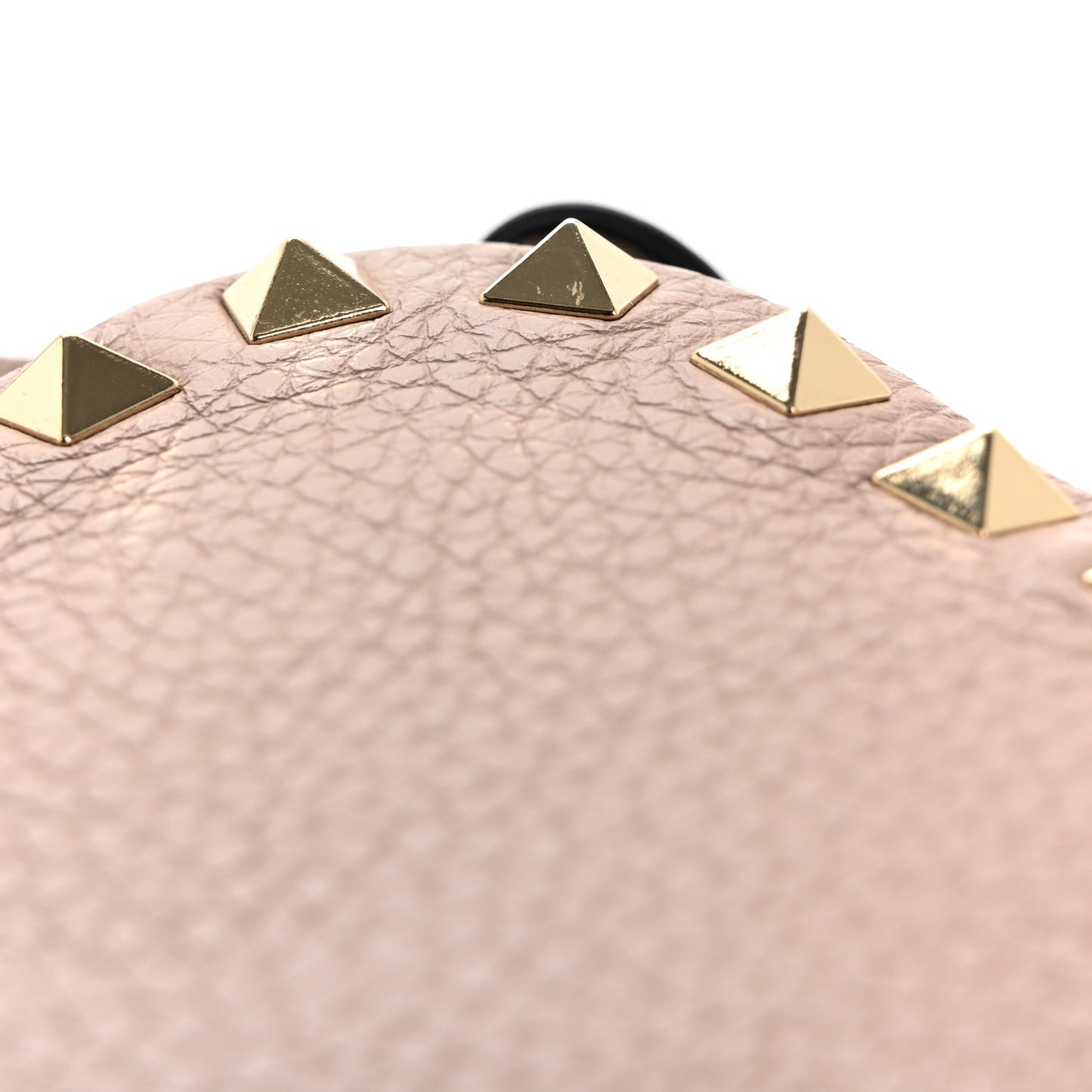 Pebbled Calfskin Rockstud Camera Crossbody Bag Poudre