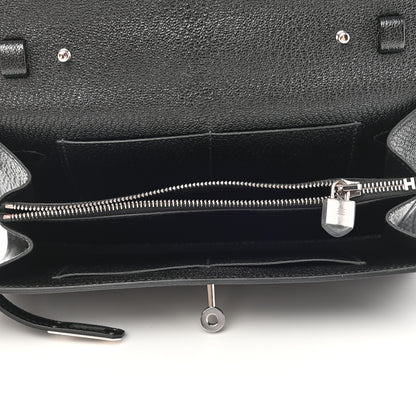 Hermes Chevre Mysore Kelly Wallet To Go Black 5 of 9