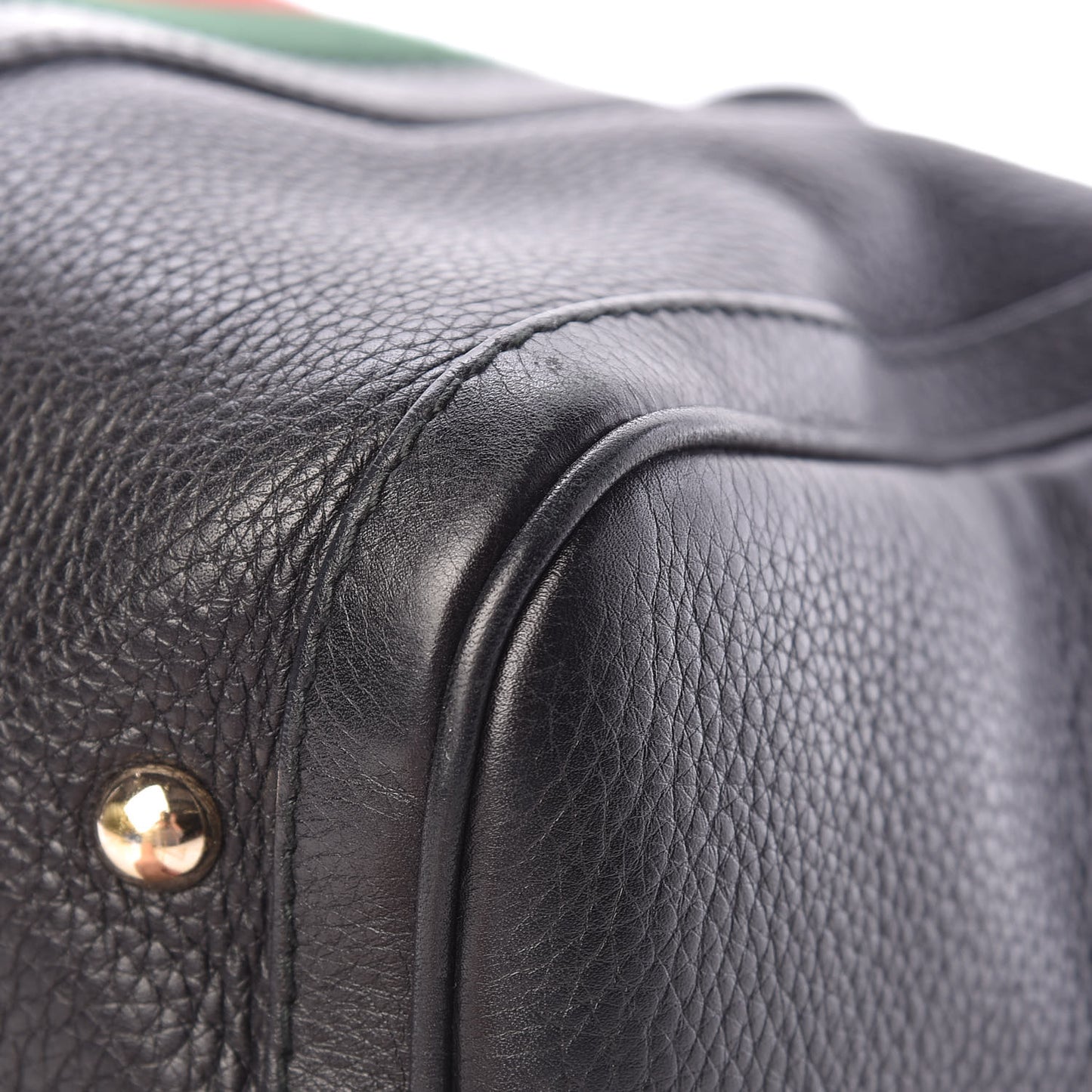 Calfskin Vintage Web Medium Boston Black