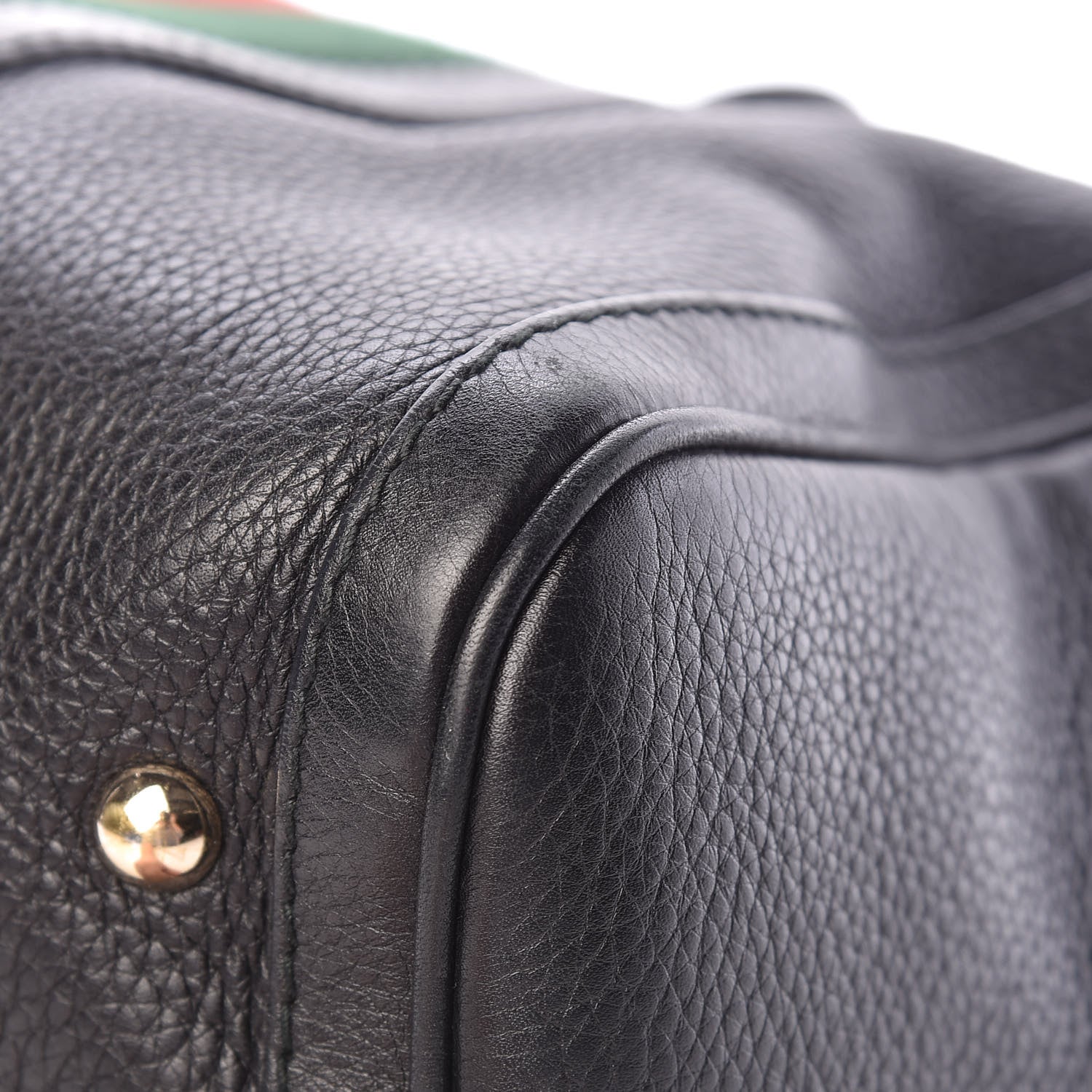 Gucci Calfskin Vintage Web Medium Boston Black 10 of 19