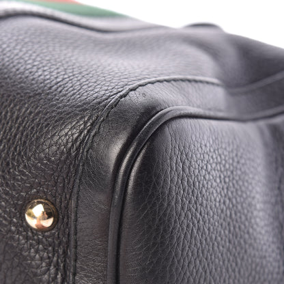 Gucci Calfskin Vintage Web Medium Boston Black 10 of 19