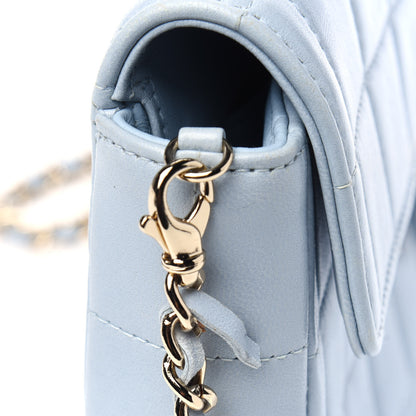 Chanel Lambskin East West Chocolate Bar Flap Light Blue 20 of 20