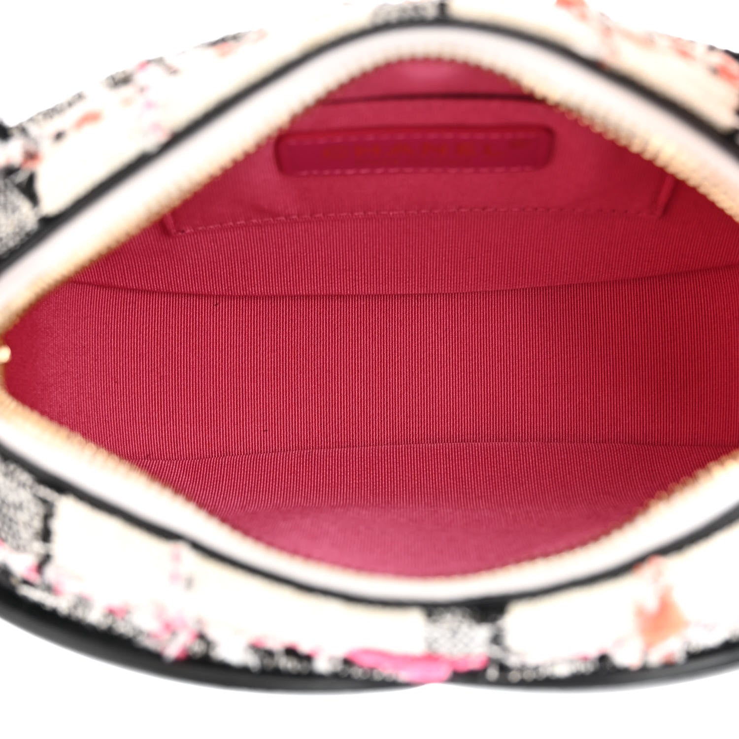 Chanel Tweed Lambskin Quilted Coco Midnight Camera Case White Black Multicolor 5 of 11