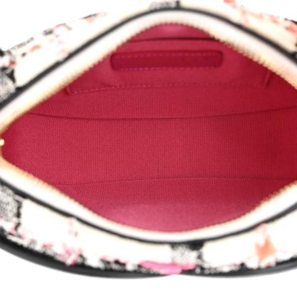Chanel Tweed Lambskin Quilted Coco Midnight Camera Case White Black Multicolor 5 of 11