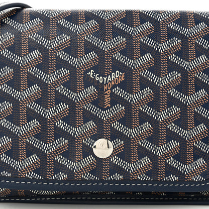 Goyard Goyardine Plumet Wallet Clutch Navy 7 of 9