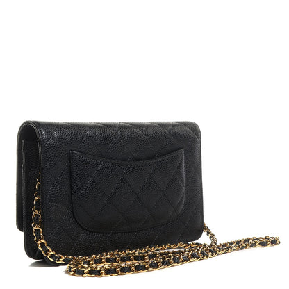 Chanel Caviar Quilted Wallet On Chain WOC Black 3 of 9