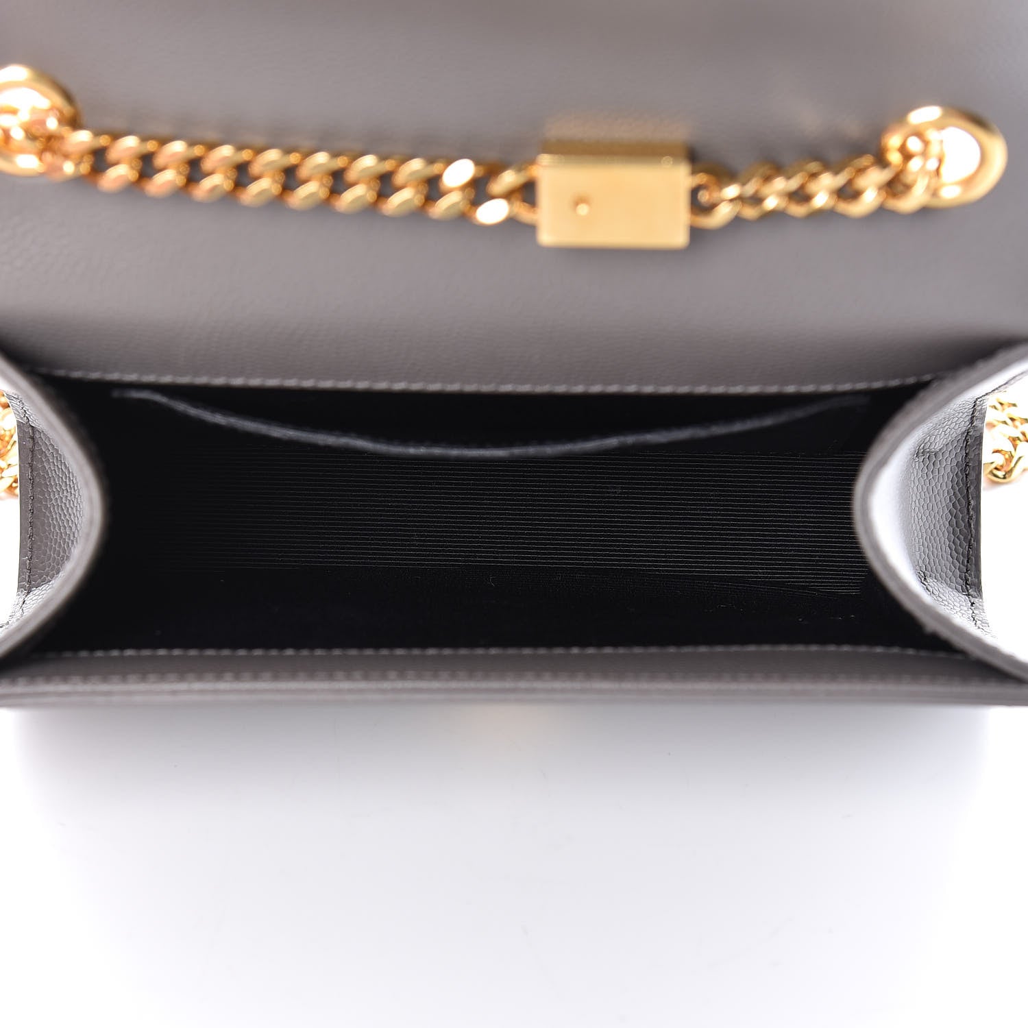 Saint Laurent Grain De Poudre Small Monogram Kate Satchel Fog 5 of 15