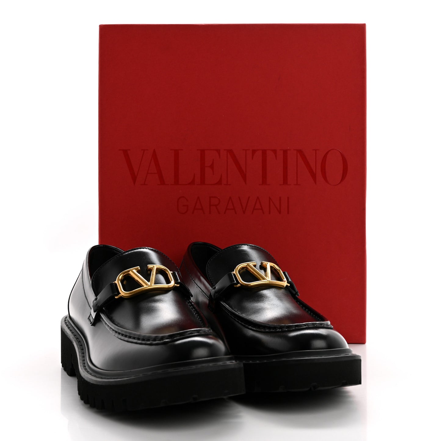 Calfskin Vlogo Loafers 37.5 Black