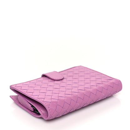 Bottega Veneta Nappa Intrecciato Continental Snap Wallet Peony 4 of 9