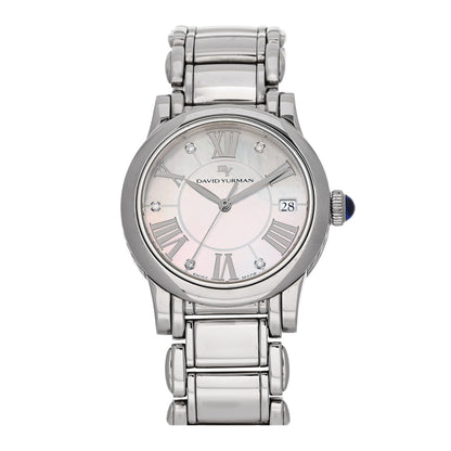 David Yurman Stainless Steel Diamond Mother of Pearl 38mm Classic Quartz Watch 1 of 5
