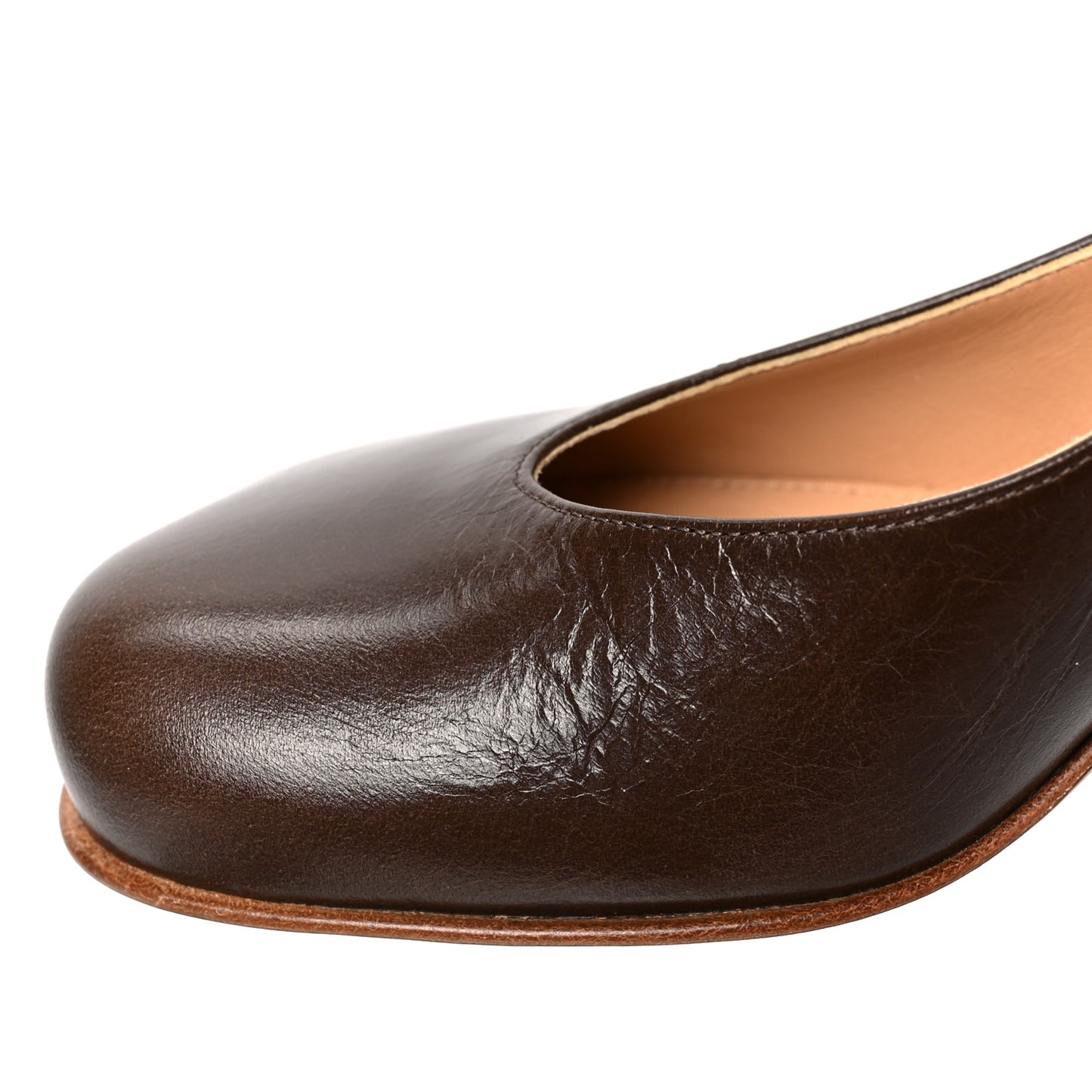 Laville Calfskin Bloc Pumps 36.5 Nut Fall