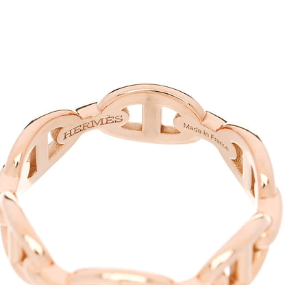 Hermes 18K Rose Gold PM Chaine D'Ancre Enchainee Ring 52 6 4 of 7