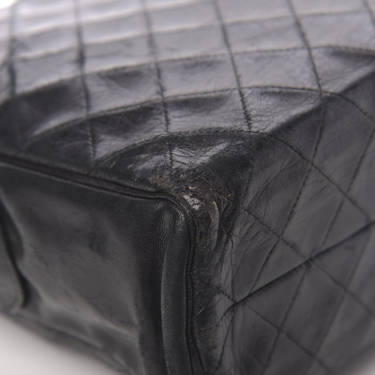 Lambskin Quilted Shoulder Bag Black