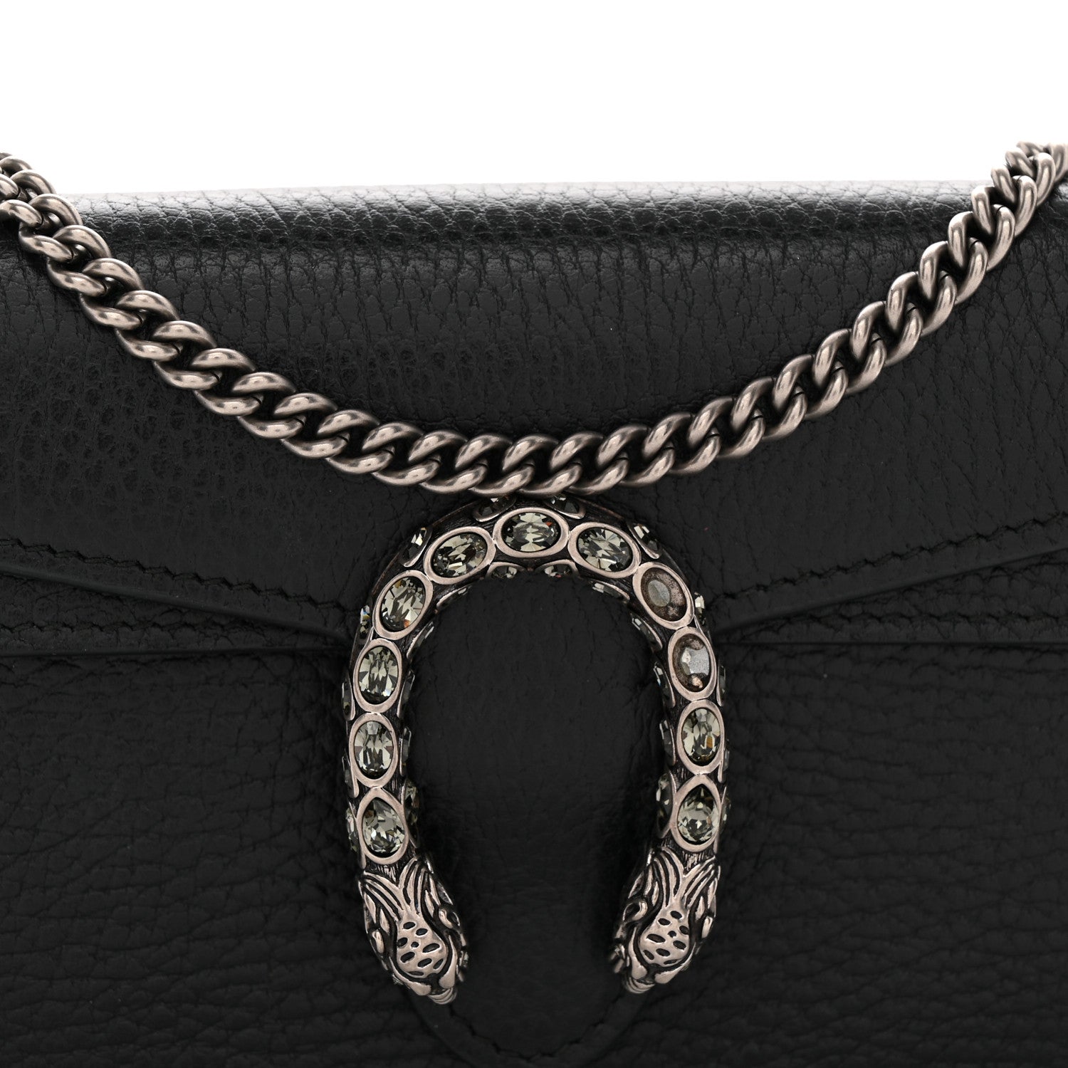 Gucci Calfskin Super Mini Dionysus Shoulder Bag Black 7 of 9