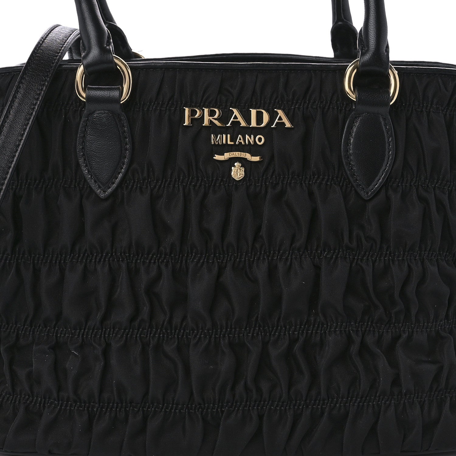 Prada Tessuto Nylon Gaufre Small Tote Black 7 of 8