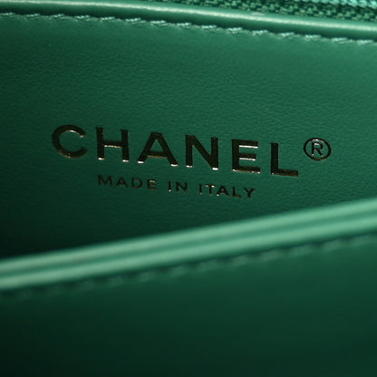 Chanel Caviar Quilted Mini Coco Handle Flap Green 6 of 10