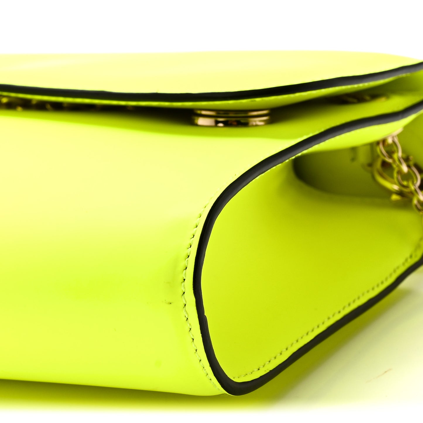 Matte Calfskin Riviera Clutch  Fluo Yellow