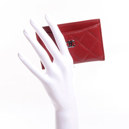Chanel Lambskin Quilted Card Holder Red 2 of 8