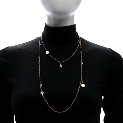 Hermes 18K Rose Gold Diamond Long Gambade Necklace 2 of 5