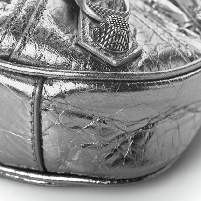 Balenciaga Metallic Agneau Arena Le Cagole Purse With Chain Mini Silver 8 of 8