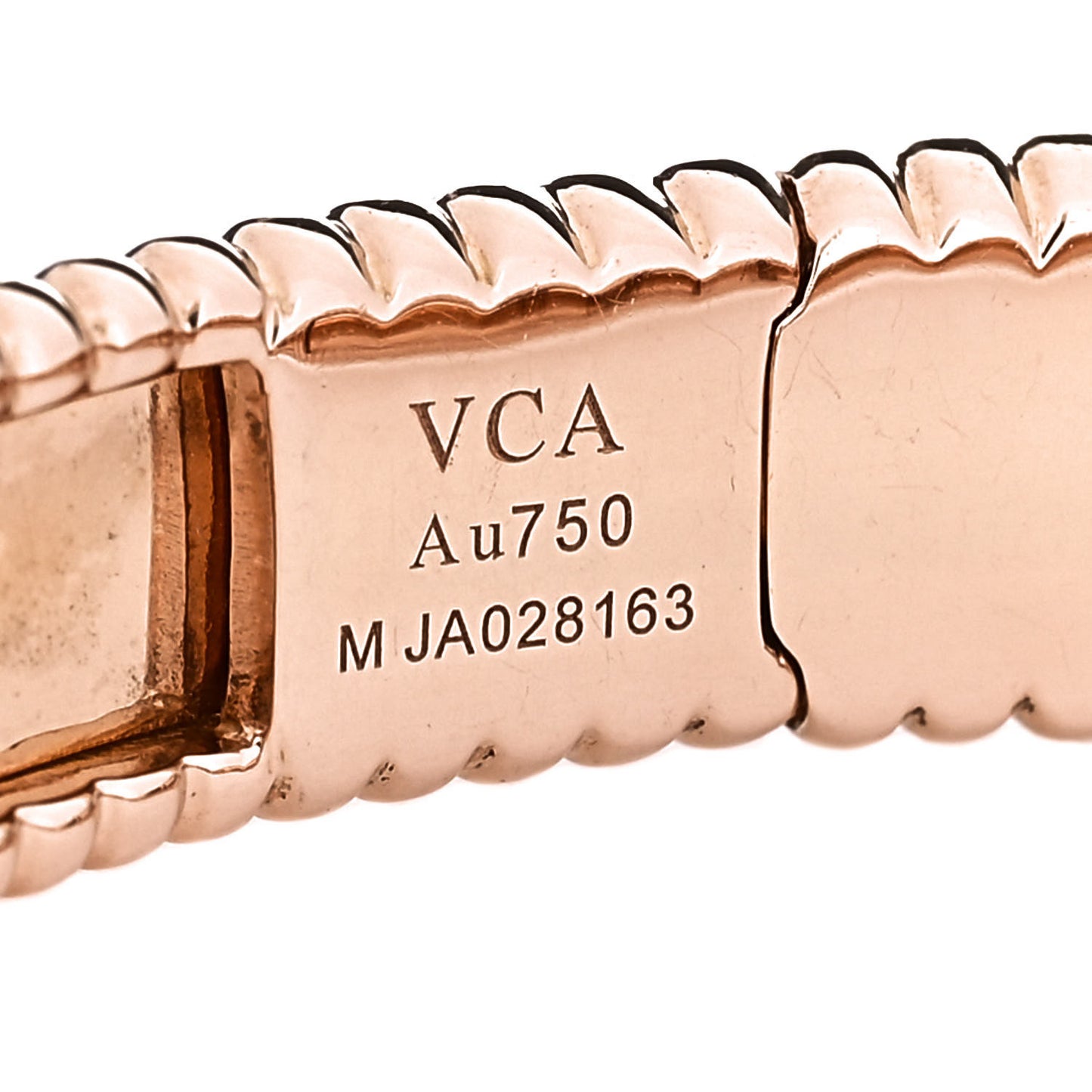 18K Rose Gold Perlee Signature Bangle Bracelet M