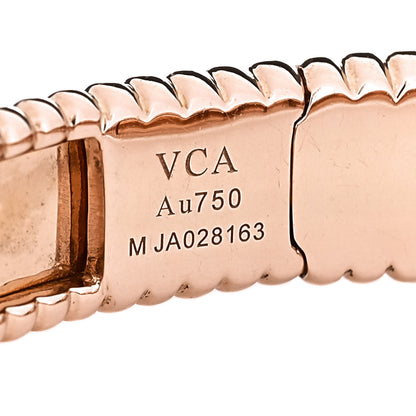 Van Cleef & Arpels 18K Rose Gold Perlee Signature Bangle Bracelet M 3 of 6