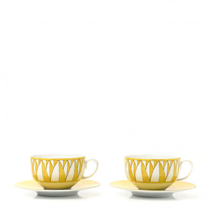 Hermes Porcelain Soleil d'Hermes Breakfast Cup And Saucer Set Of 2 1 of 13