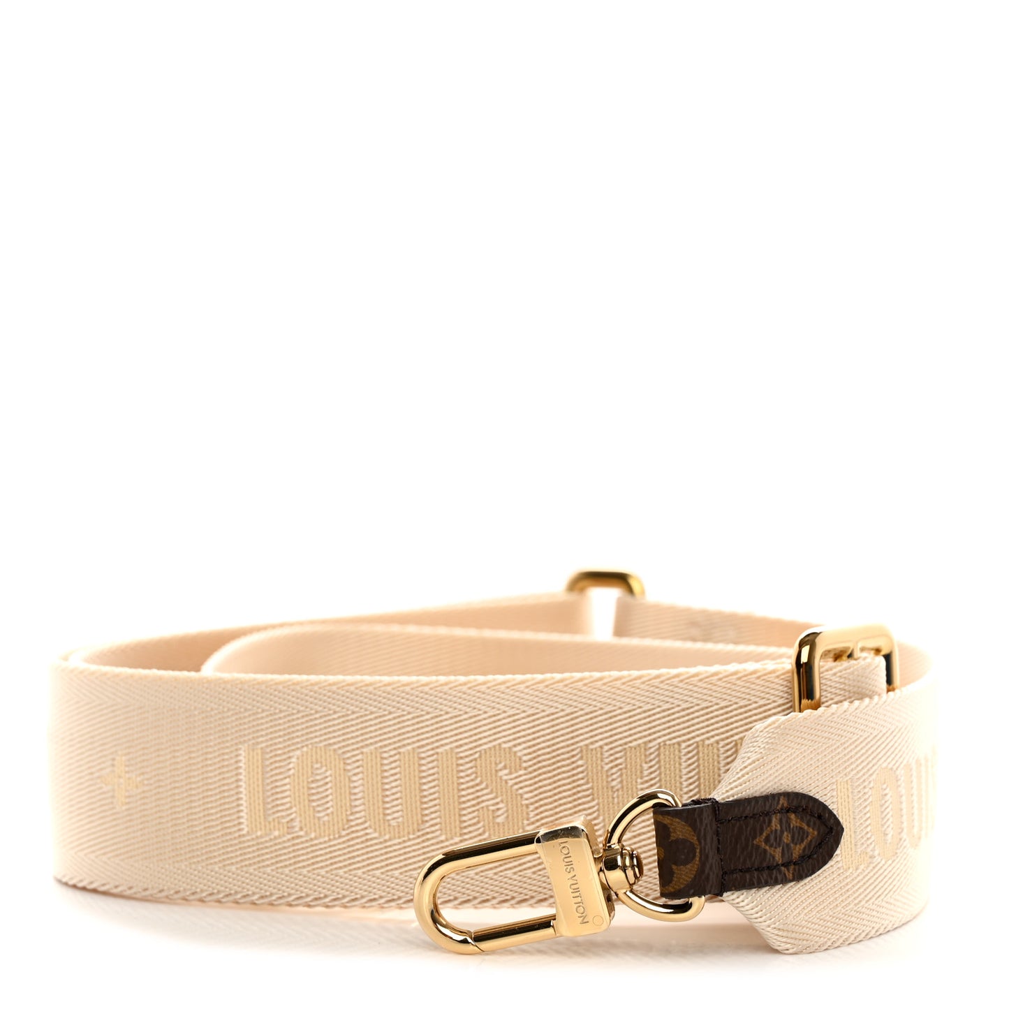 Jacquard Monogram Adjustable Shoulder Strap New Creme
