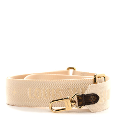 Louis Vuitton Jacquard Monogram Adjustable Shoulder Strap New Creme 1 of 3