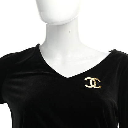Chanel Metal Paris Button CC Large Brooch Gold 2 of 4