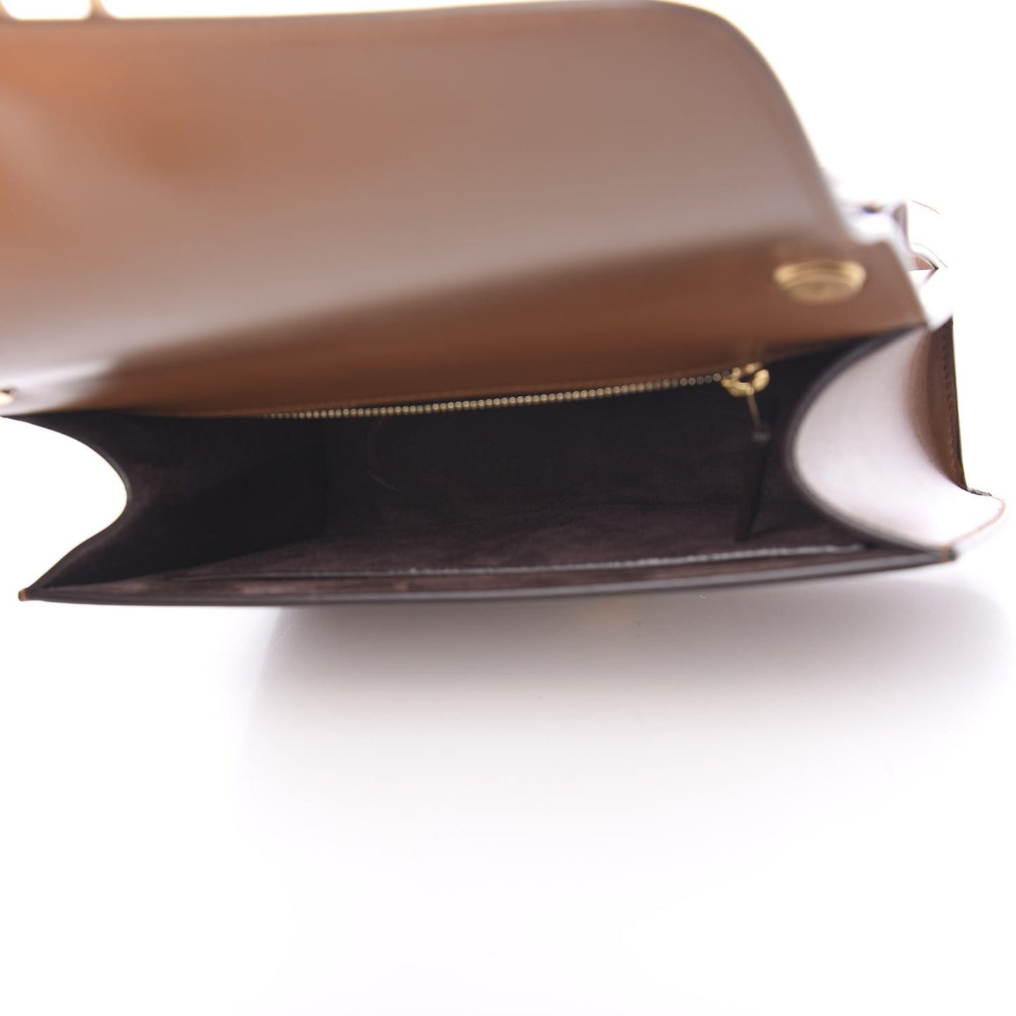 Smooth Calfskin Carre Satchel Brown