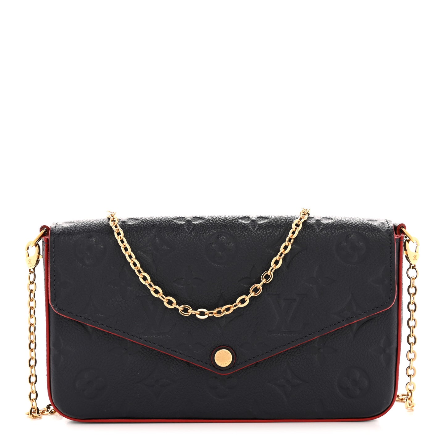 Empreinte Pochette Felicie Chain Wallet Marine Rouge
