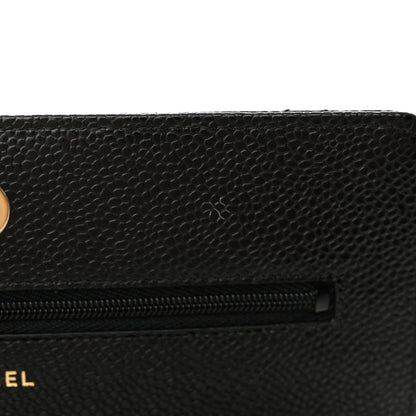 Chanel Caviar Quilted Wallet on Chain WOC Black 12 of 14
