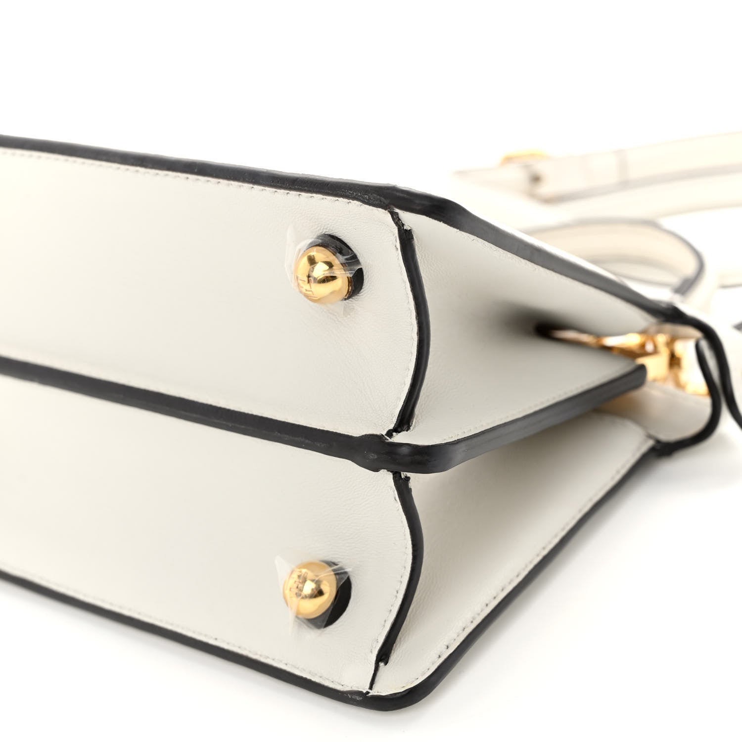 Fendi Shiny Nappa Petite Peekaboo I SEE U Satchel White 10 of 11