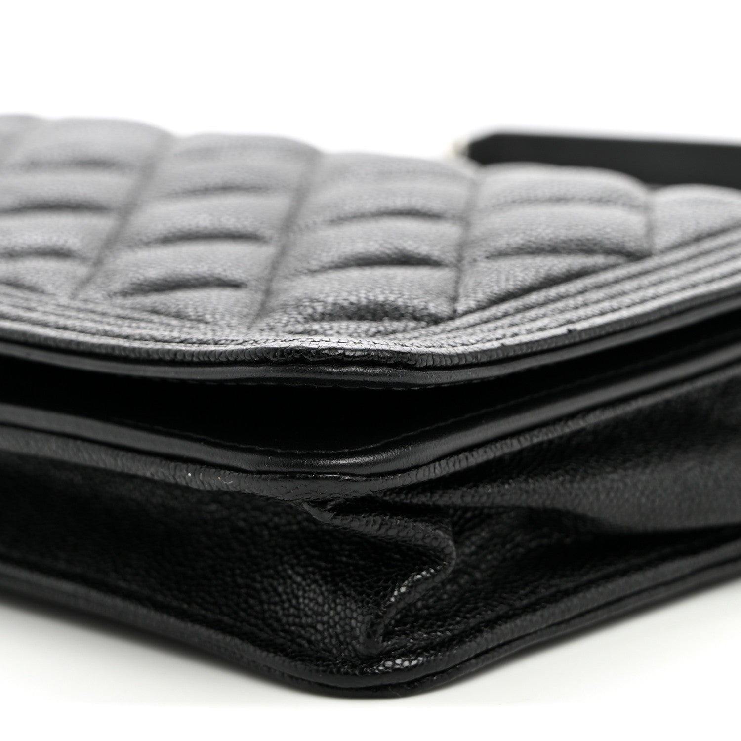 Chanel Caviar Quilted Boy Wallet On Chain WOC Black 10 of 10