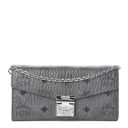 MCM Visetos Large Patricia Wallet On Chain Phantom Grey 1 of 8