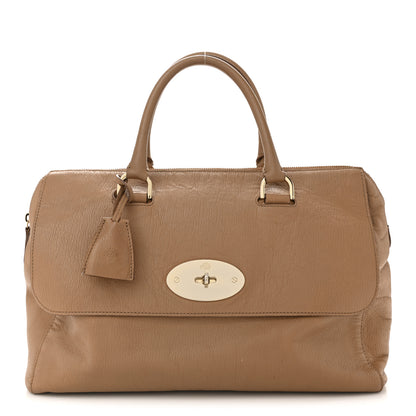 Mulberry Glossy Goatskin Medium Del Rey Satchel Fudge 1 of 16