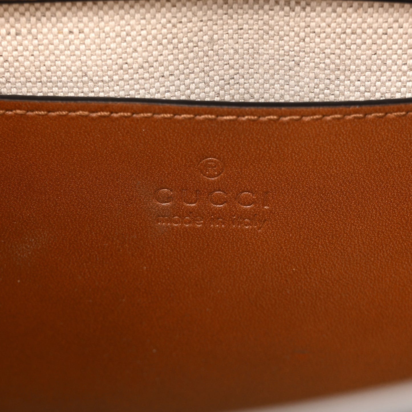 New Canvas Charisma Calfskin Crystal GG Monogram Mini Diana Tote Bag Camel Ebony