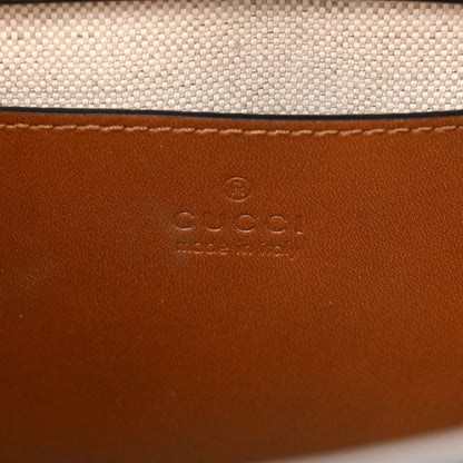 Gucci New Canvas Charisma Calfskin Crystal GG Monogram Mini Diana Tote Bag Camel Ebony 6 of 14