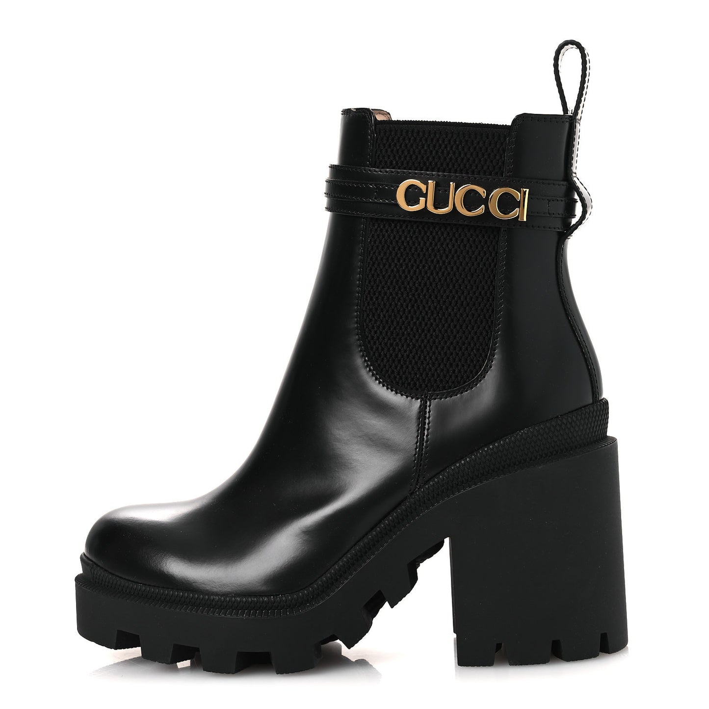 Magnum Calfskin Logo Ankle Boots 36 Black