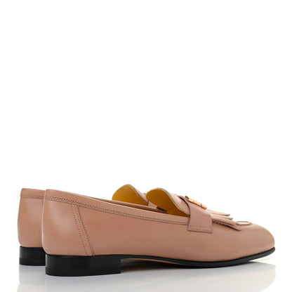 Hermes Goatskin Womens Royal Loafers 37.5 Bois De Santal 3 of 6