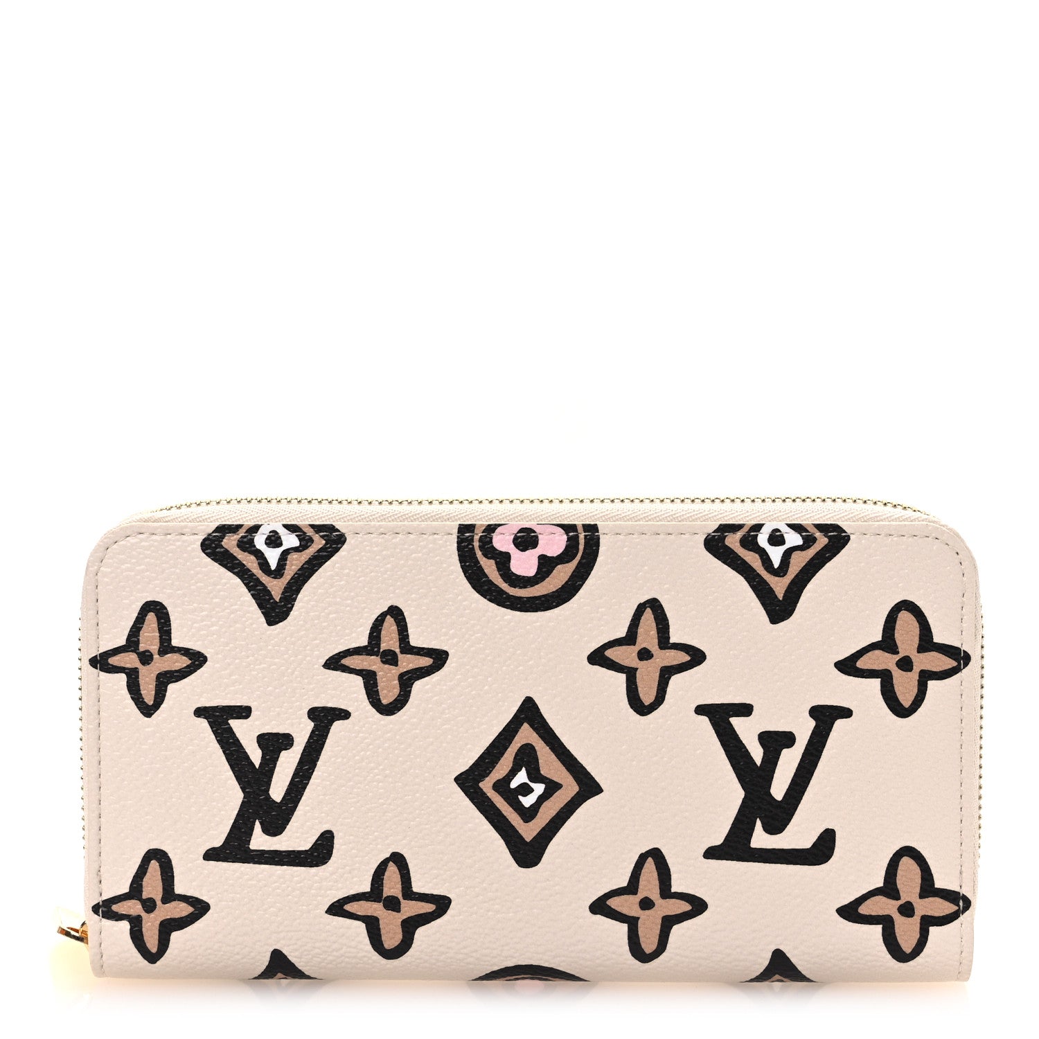 Louis Vuitton Monogram Giant Wild At Heart Zippy Wallet Creme 1 of 7